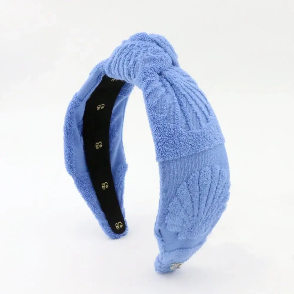 The Azure Seashell Terry Cloth Headband